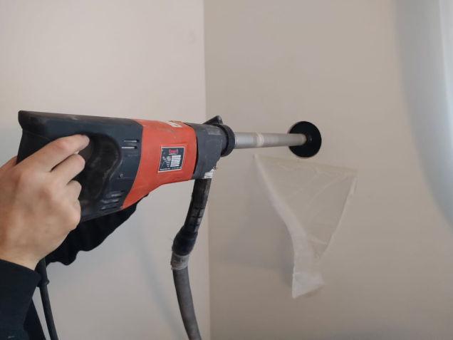 Процесс бурения крупным планом