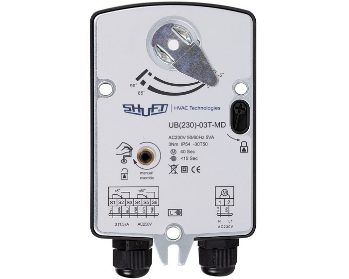Shuft UB(230)-03T-MD электропривод с возвратной пружиной