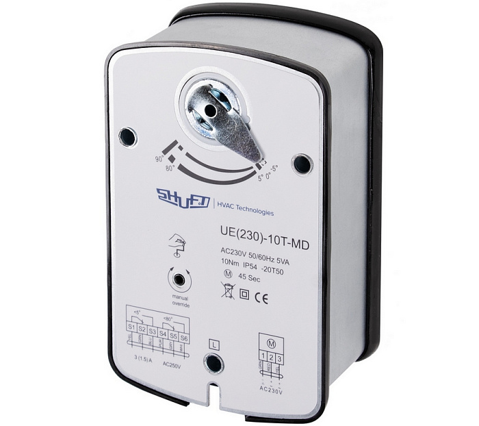 Shuft UE(230)-10T-MD электропривод с возвратной пружиной