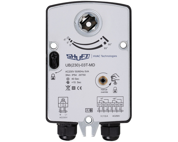 Shuft UB(230)-05T-MD электропривод с возвратной пружиной