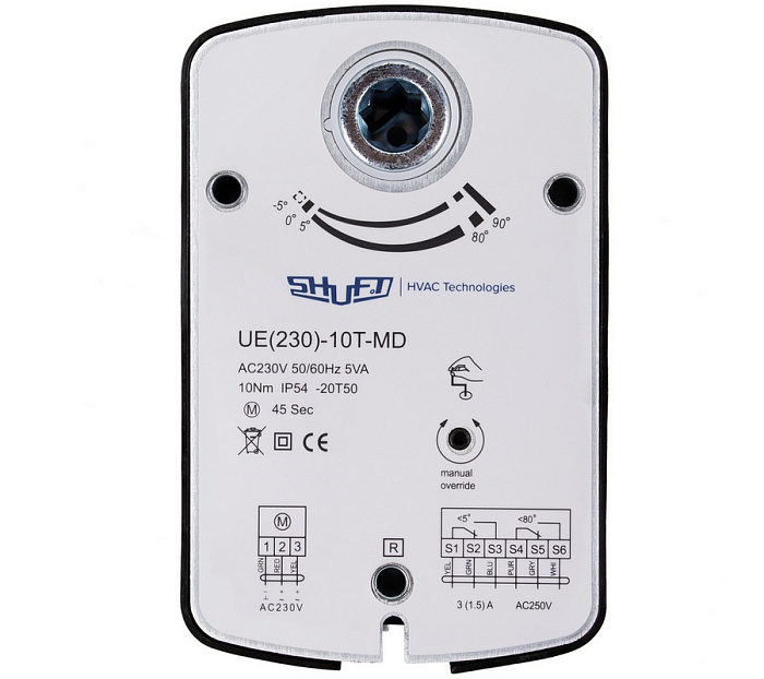 Shuft UE(230)-10T-MD электропривод с возвратной пружиной